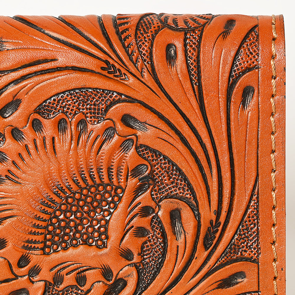 OHLAY WALLET Hand Tooled  Genuine Leather women bag western handbag purse