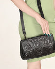 OHLAY WALLET Hand Tooled  Genuine Leather women bag western handbag purse
