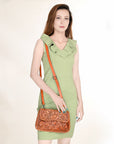 OHLAY WALLET Hand Tooled  Genuine Leather women bag western handbag purse