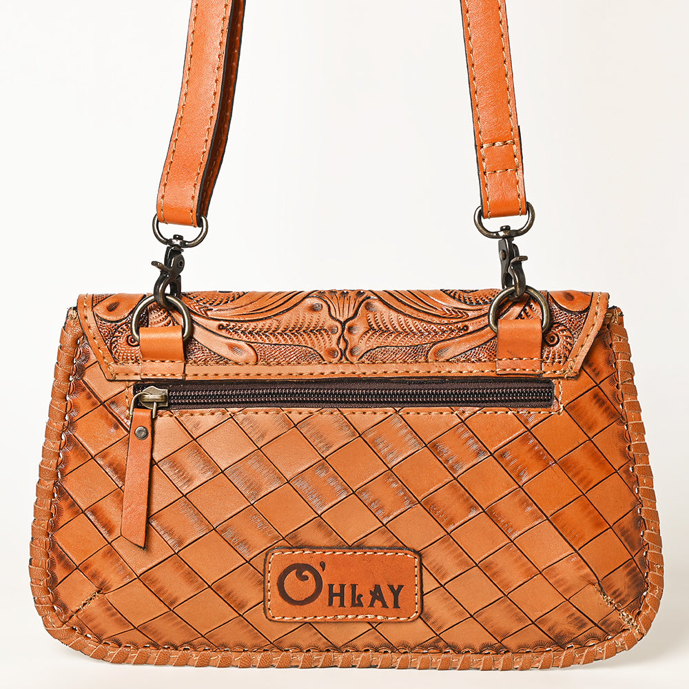 OHLAY WALLET Hand Tooled  Genuine Leather women bag western handbag purse