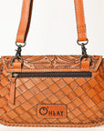 OHLAY WALLET Hand Tooled  Genuine Leather women bag western handbag purse