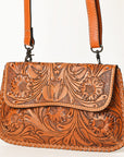 OHLAY WALLET Hand Tooled  Genuine Leather women bag western handbag purse