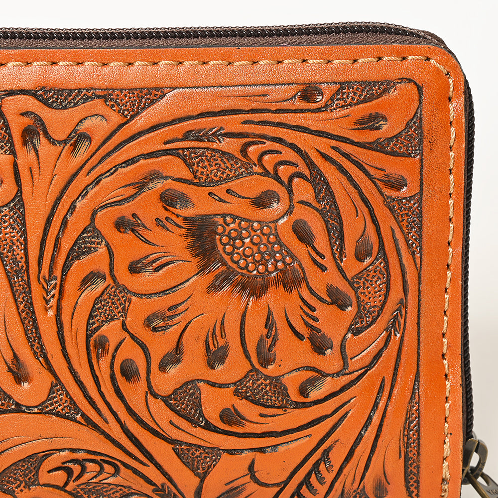 OHLAY Wallet Hand Tooled Genuine Leather Women Bag Western Handbag Purse | Womens Handbags |Leather Belt for Summer