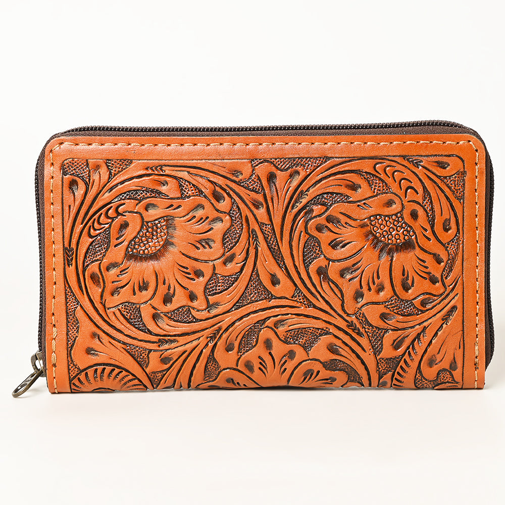 OHLAY Wallet Hand Tooled Genuine Leather Women Bag Western Handbag Purse | Womens Handbags |Leather Belt for Summer
