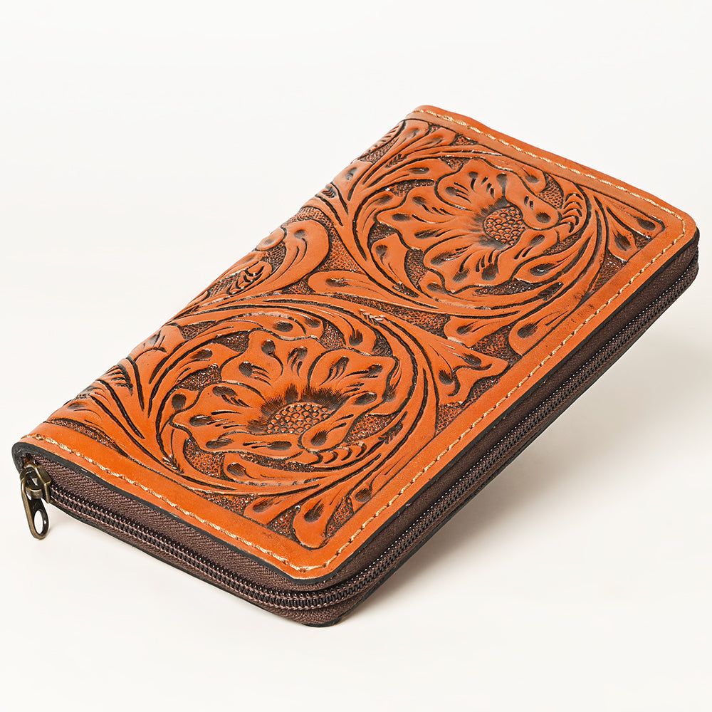 OHLAY Wallet Hand Tooled Genuine Leather Women Bag Western Handbag Purse | Womens Handbags |Leather Belt for Summer