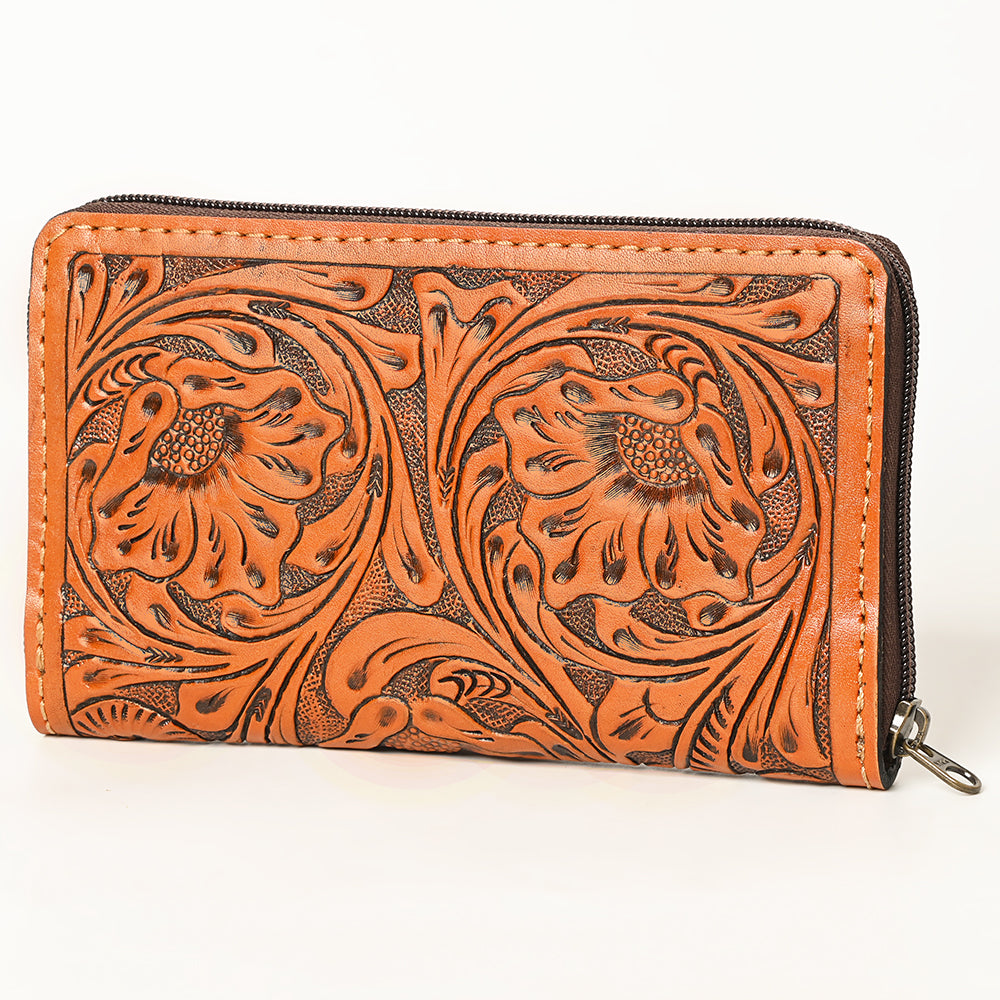 OHLAY Wallet Hand Tooled Genuine Leather Women Bag Western Handbag Purse | Womens Handbags |Leather Belt for Summer