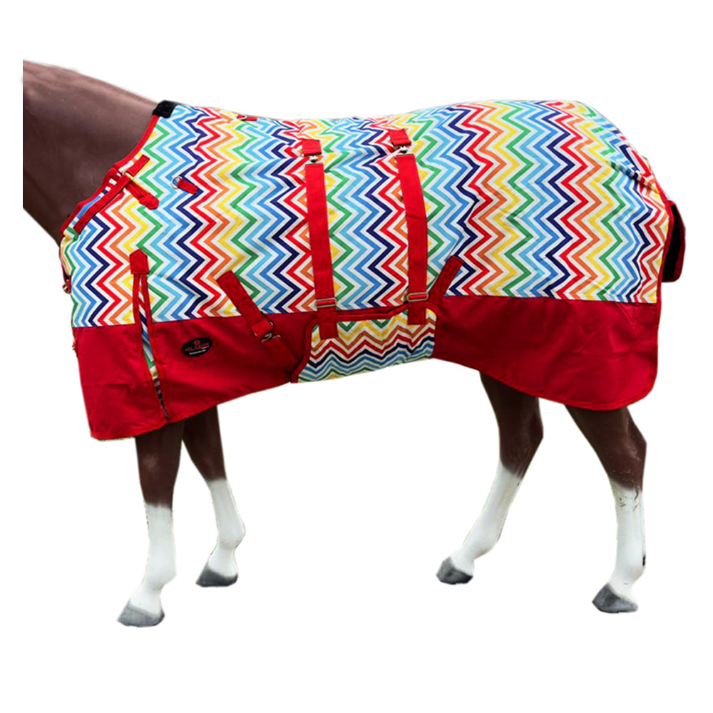 HILASON 1200D Winter Waterproof Poly Horse Printed Turnout Blanket Belly Wrap | Turnout Blankets for Horses