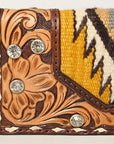 ADBG1226 American Darling Hand Tooled Saddle Blanket Genuine Leather Women Bag Western Handbag Purse