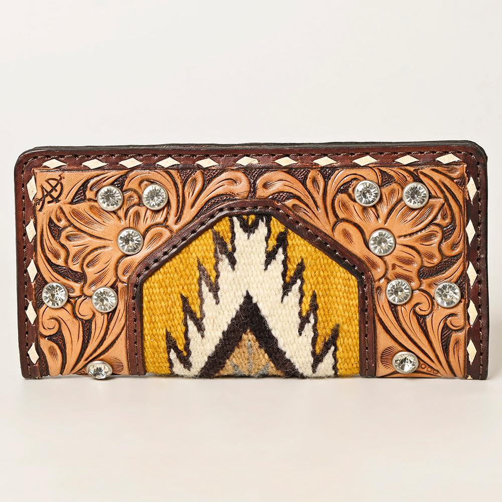 ADBG1226 American Darling Hand Tooled Saddle Blanket Genuine Leather Women Bag Western Handbag Purse
