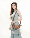 American Darling Hand Tooled Genuine Leather Women Bag Western Handbag Purse