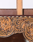 American Darling Briefcase Hand Tooled Genuine Leather Women Bag Western Handbag Purse
