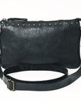 Spaghetti Western Swc192Blk Cross Body I Vintage Handmade Drum Dyed Genuine European Cowhide Leather Women Bag Western Handbag Purse