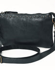 Spaghetti Western Swc192Blk Cross Body I Vintage Handmade Drum Dyed Genuine European Cowhide Leather Women Bag Western Handbag Purse