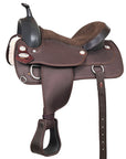 Hilason Flex Tree Western Horse Trail Pleasure American Leather Saddle Brown