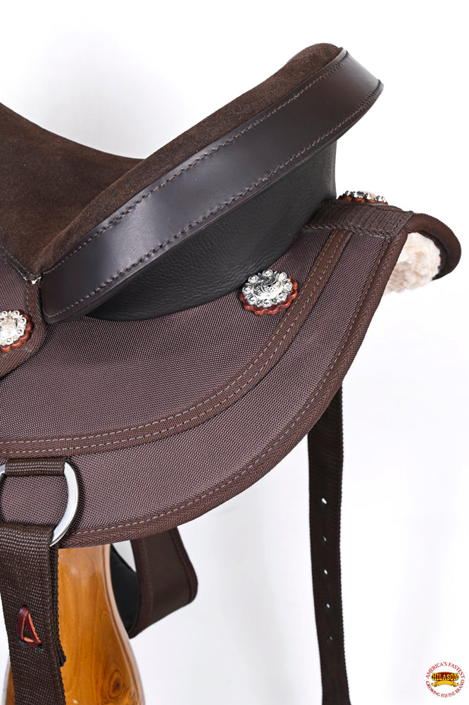Hilason Flex Tree Western Horse Saddle Cordura Synthetic Trail &amp; Pleasure
