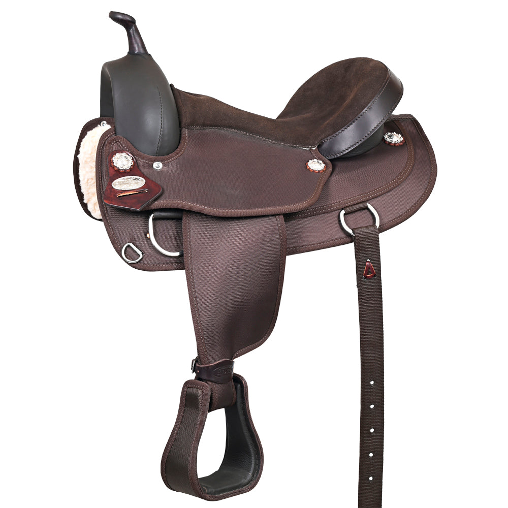 Hilason Flex Tree Western Horse Saddle Cordura Synthetic Trail &amp; Pleasure