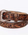 American Darling ADBL112-L Beautifully Hand Tooled Genuine American Leather Belt Men and  Women