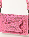 American Darling Clutch Hand Tooled Genuine Leather Women Bag Western Handbag Purse