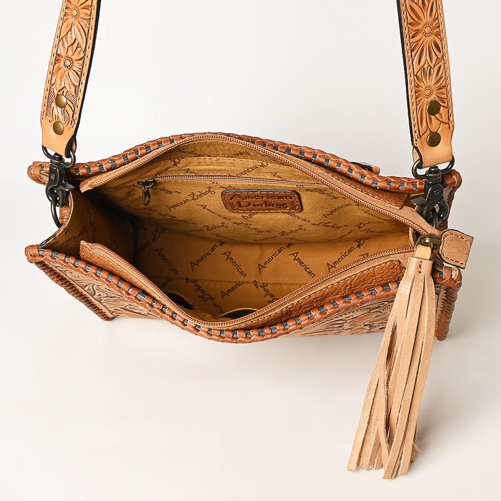 American Darling Hand Tooled Genuine Leather Women Bag Western Handbag Purse
