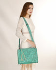 American Darling Hand Tooled Genuine Leather Women Bag Western Handbag Purse