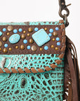 American Darling ADBG1241 Crocodile Embossed Genuine Leather Women Bag Western Handbag Purse