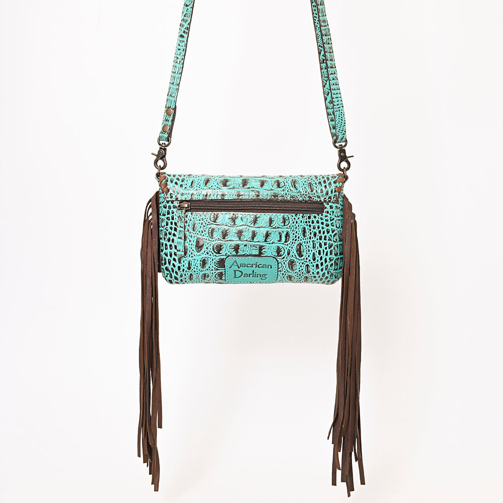American Darling ADBG1241 Crocodile Embossed Genuine Leather Women Bag Western Handbag Purse