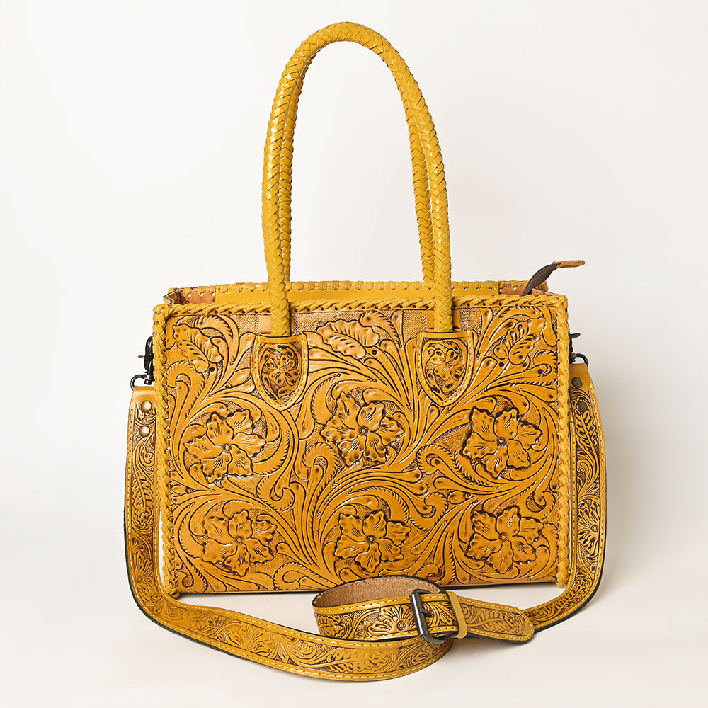 American Darling Tote Hand Tooled Genuine Leather Western Women Bag Handbag Purse | Tan | Western Tote Bag | Travel Tote Bags | College Tote Bag | Casual Tote Bag