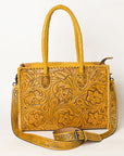 American Darling Tote Hand Tooled Genuine Leather Western Women Bag Handbag Purse | Tan | Western Tote Bag | Travel Tote Bags | College Tote Bag | Casual Tote Bag