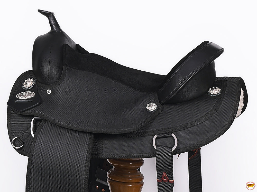 Hilason Flex Tree Western Horse Saddle Cordura Synthetic Trail &amp; Pleasure