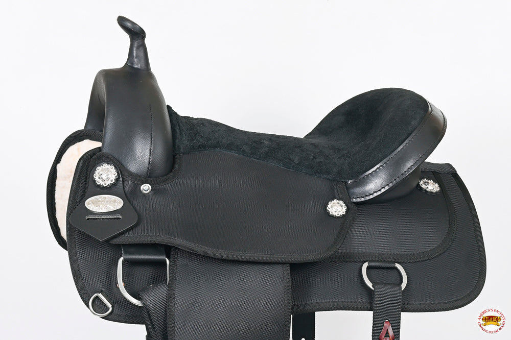 Hilason Flex Tree Western Horse Saddle Cordura Synthetic Trail &amp; Pleasure