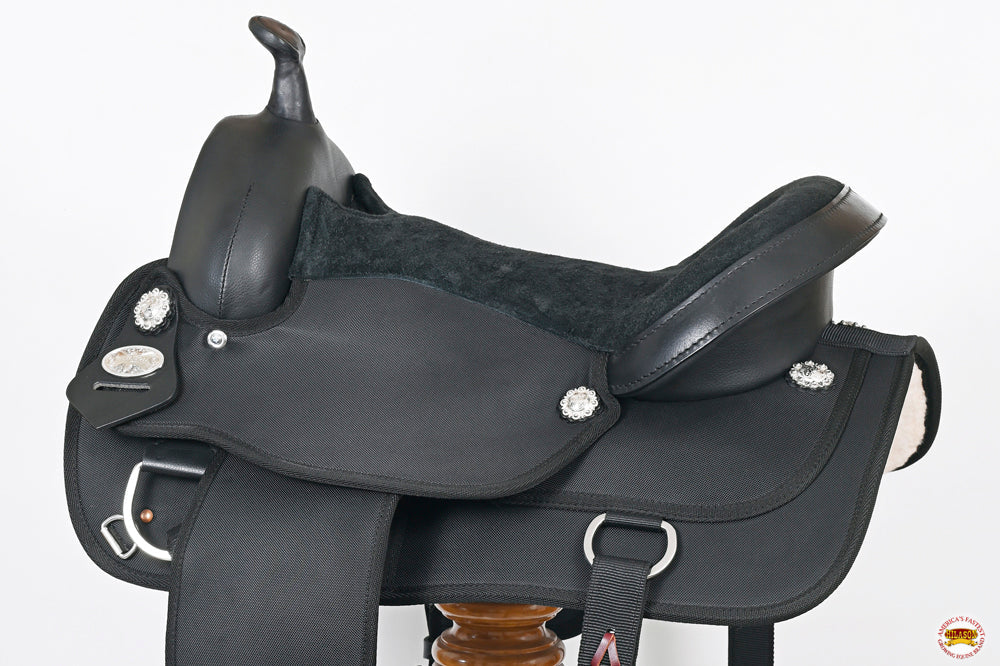 Hilason Flex Tree Western Horse Saddle Cordura Synthetic Trail &amp; Pleasure