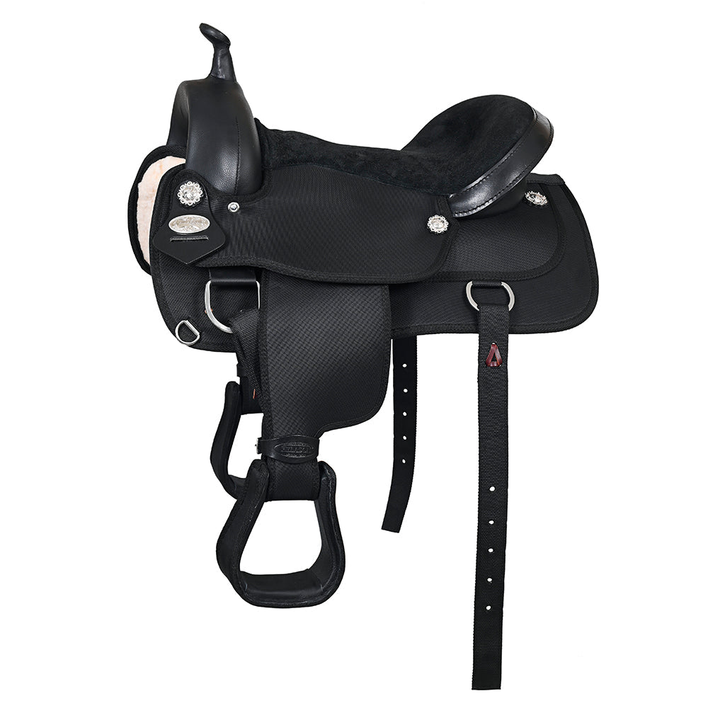Hilason Flex Tree Western Horse Saddle Cordura Synthetic Trail &amp; Pleasure