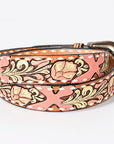 American Darling ADBLF213-L Beautifully Hand Tooled Genuine American Leather Belt Men and  Women