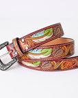American Darling Beautifully Hand Tooled Genuine American Leather Belt Men and  Women