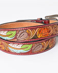 American Darling Beautifully Hand Tooled Genuine American Leather Belt Men and  Women
