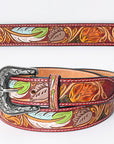 American Darling Beautifully Hand Tooled Genuine American Leather Belt Men and  Women