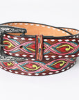 American Darling ADBLF150-L Beautifully Hand Tooled Genuine American Leather Belt Men and  Women