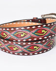 American Darling ADBLF150-L Beautifully Hand Tooled Genuine American Leather Belt Men and  Women