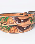 American Darling Beautifully Hand Tooled Genuine American Leather Belt Men and  Women
