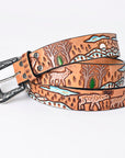 American Darling Beautifully Hand Tooled Genuine American Leather Belt Men and  Women