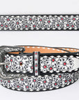 American Darling Beautifully Hand Tooled Genuine American Leather Belt Men and  Women