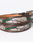 American Darling ADBLF166-L Beautifully Hand Tooled Genuine American Leather Belt Men and  Women