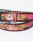 American Darling Beautifully Hand Tooled Genuine American Leather Belt Men and  Women