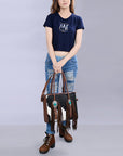 Hair-On Cowhide Western Leather Tote With Fringe