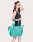 American Darling Hand Tooled Genuine Leather Women Bag Western Handbag Purse