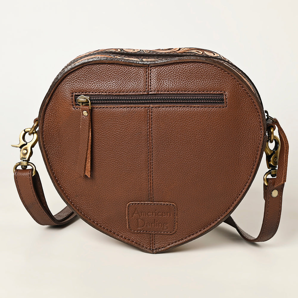 American Darling Canteen Hand Tooled Genuine Leather Women Bag Western Canteen Handbag Purse |