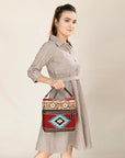ADBGA427 American Darling Hand Tooled Saddle Blanket Genuine Leather Women Bag Western Handbag Purse