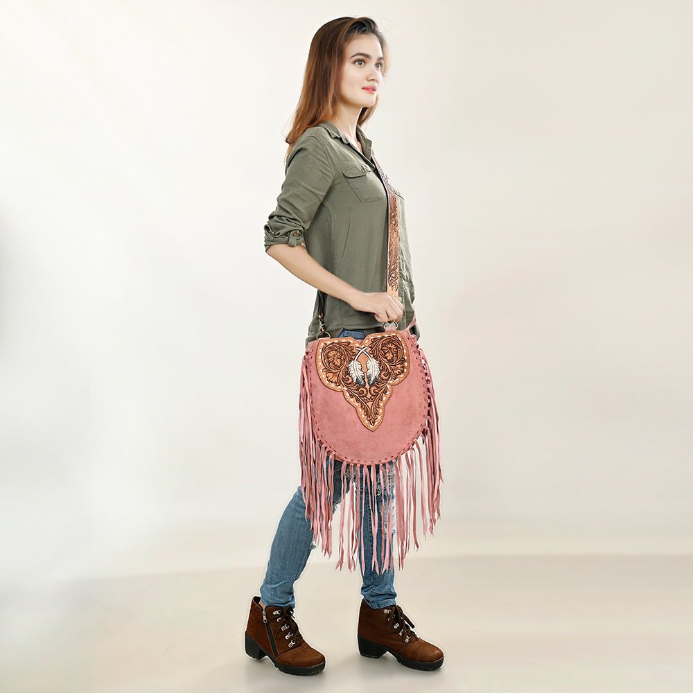 American Darling Hand Tooled Genuine Leather Women Bag Western Handbag Purse