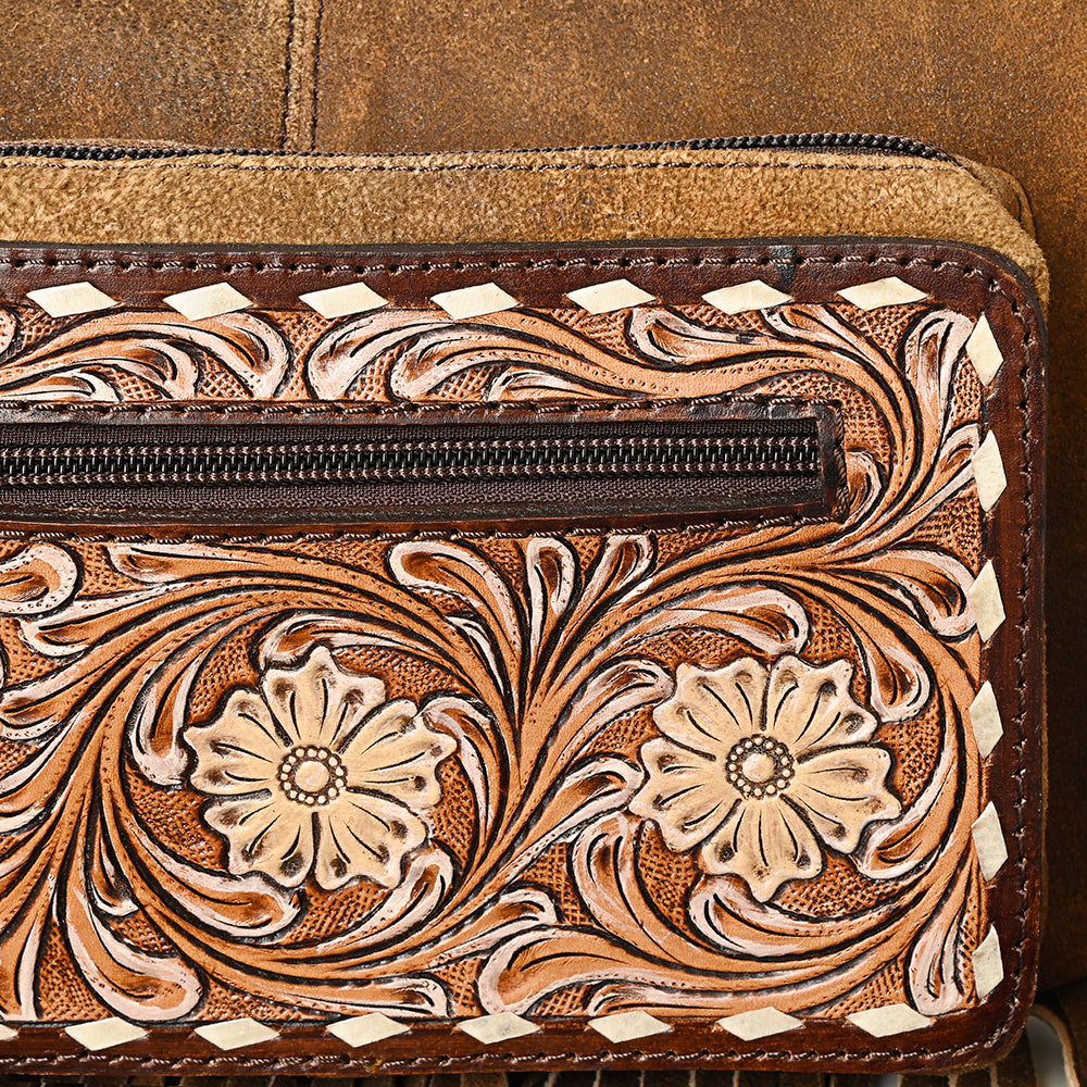 American Darling ADBGA435 Hand Tooled Genuine Leather Women Bag Western Handbag Purse