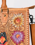 American Darling Briefcase Hand Tooled Genuine Leather Women Bag Western Handbag Purse